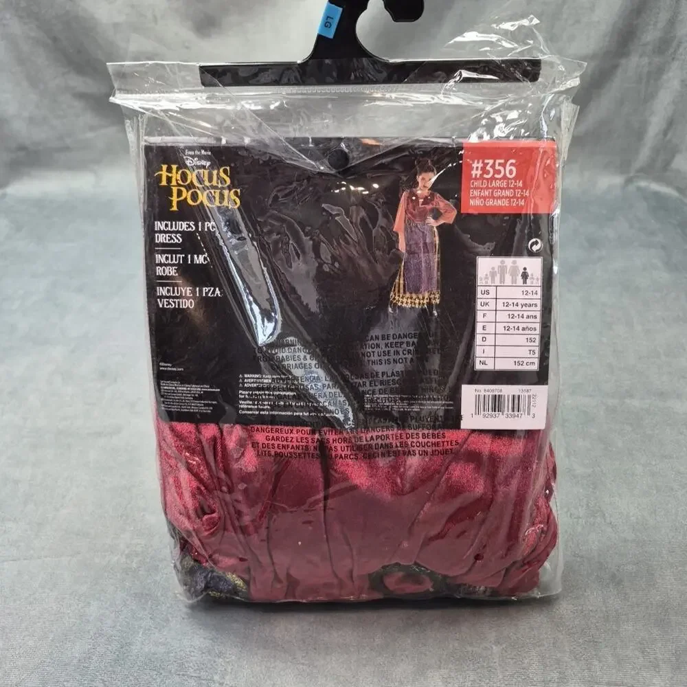 Hocus Pocus Mary Sanderson Costume Halloween Child Large 12-14 NEW Disney - Picture 6 of 9